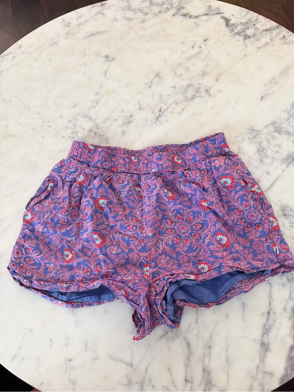 Vineyard Vines Boho Purple Elastic Waist Shorts